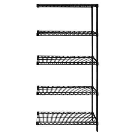 QUANTUM STORAGE SYSTEMS Add-On Kit 24"X36"X54", Black Epoxy AD54-2436BK-5